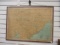 Old Rand McNally South Carolina Map Mounted on Board