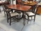 Vintage Mahogany Dining Table, Leaf and Four Side Chairs