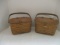 2 Longaberger Basket Purses - Signed and Dated