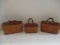 3 Signed and Dated Longaberger Hanging Key Baskets