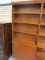 4 Adjustable Shelves with Bottom Hutch Wood Bookcase