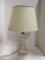 White Distressed Ceramic Lamp
