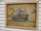 Vintage Signed Mexican Art on Board in Rustic Frame