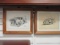 2 Signed Cantey DuBose Vintage Car Prints