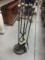 Vintage Metal and Brass Fireplace Tool Set