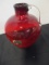 Vintage Pilgram Red Crackle Glass Jug