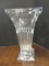 Tapered Flared Top Footed Crystal Vase