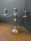 Gorham Weighted Sterling Candlestick with 3 Lite Insert