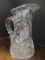 American Brillant Daisy Cut Crystal Pitcher