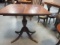Vintage Mahogany Game Table with Brass Claw Feet