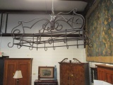 Bronzed Wrought Iron Pot Rack