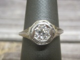 18k White Gold Edwardian Diamond Ring- Appraised at $2,550!