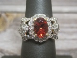 14k White Gold Citrine and Diamond Ring- Appraised at $1,750!