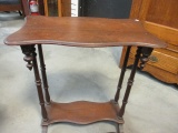 Antique Victorian Turned Leg Occasional Table