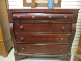 Antique Mahogany Empire 2 over 3 Chest