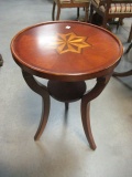Butler Specialty Co. Round Inlaid Accent Table