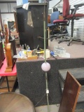 Antique Lighting Rod Stand with Glass Orb