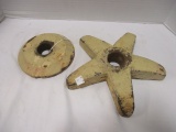 Vintage Painted Cast Iron Earthquake Bolt