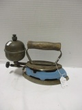 Antique Blue Coleman Steam Iron