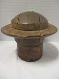 Antique Late 1800s Wooden Milliners Puzzle Hat Block