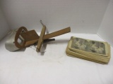 Antique Stereoscope Viewer and Cards