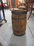 Antique Wood Banded Nail Barrel