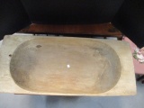 Vintage Large Hand Hewn Wood Trough