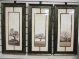 Three Sepia Tone Barren Tree Landscapes