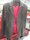 Ladies Kenneth Cole Black Leather Blazer Jacket