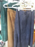 Tan, Navy and Hunter Green Suede Skirts