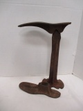 Antique Cast Iron Cobbler's Shoe Last Stand/Anvil