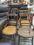 4 Antique Cane Chairs
