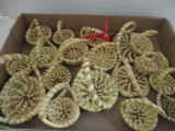 Lot of 19 Miniature Sweet Grass Baskets