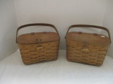 2 Longaberger Basket Purses - Signed and Dated