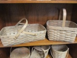 2 Signed and Dated Longaberger Picnic Baskets