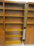 6 Adjustable Shelf Wood Bookcase