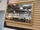 Gold Framed Beveled Edge Mirror