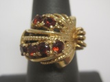 14k Gold Garnet Ring