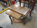 Antique Syrian Inlaid Flip Top Game Table