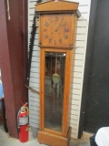 Vintage Pendulum Grandfather Clock with Key