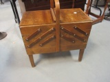 Strommen Bruk Hammar Accordion Wood Sewing Basket