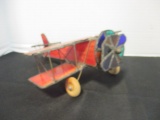 Vintage Stained Glass Biplane Kaleidoscope