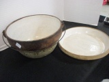 Vintage Stoneware Pot with Underplate