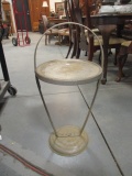 Vintage 1950s Aluminum Service Station Side Table
