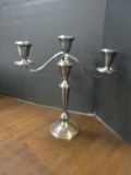 Gorham Weighted Sterling Candlestick with 3 Lite Insert