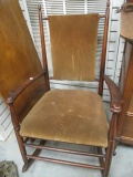 Antique Shaker Style Rocker with Plush Seat/Back