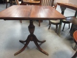 Vintage Mahogany Game Table with Brass Claw Feet