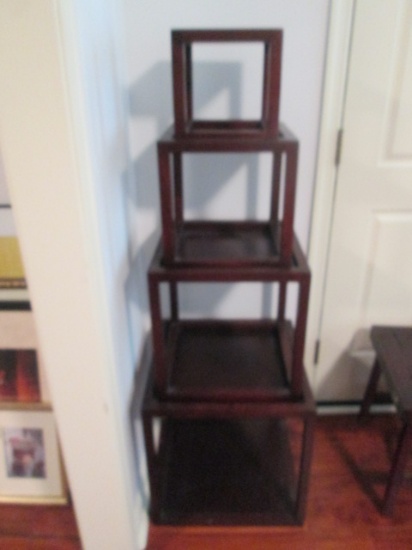 Wood Stacking Cube Etagere