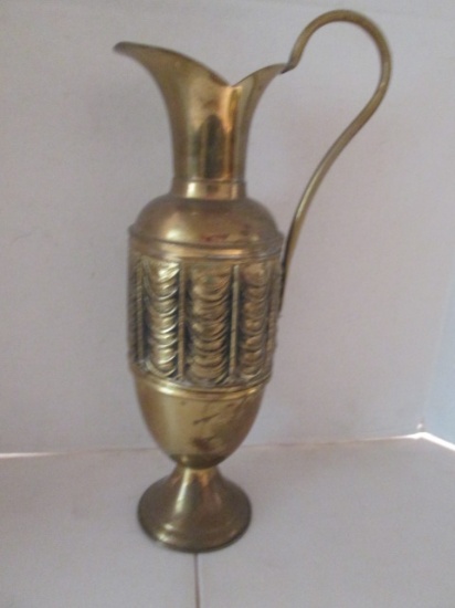 Brass Embossed Drape Design Ewer