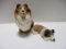 2 Sandicast Handpainted Dog Figurines - Collie and 